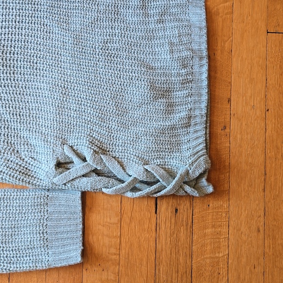 LOVE ELLIE Audra Side Lace Up Detail Textured Cardigan, Sage Green, Women's L - Picture 7 of 12